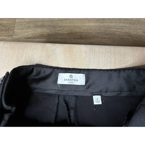 Aritzia Babaton Represent Pant in Black Size 2 Wide Leg Pleated Wool Trousers